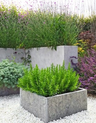 Wallblocks Visgraat bestrating tuin